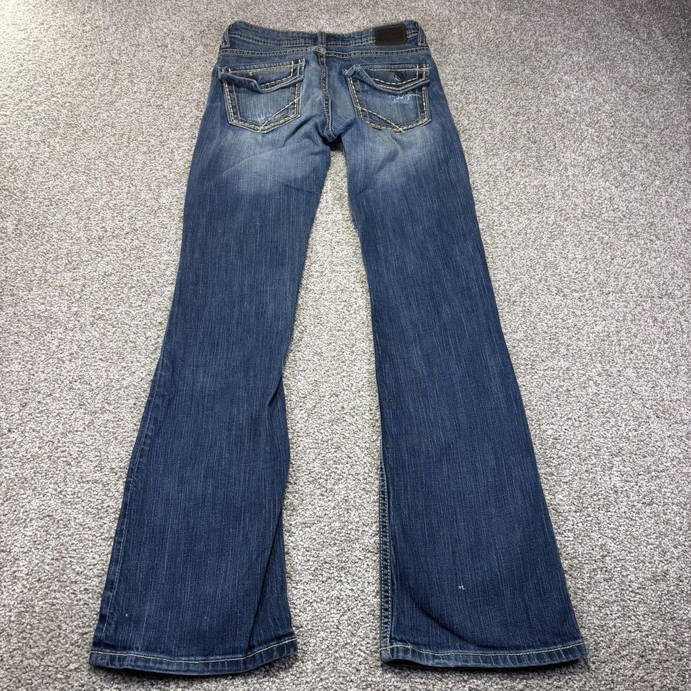 BKE Tia Jeans Womens 24x31.5 Blue Medium Wash Low Rise Bootcut Stretch Denim